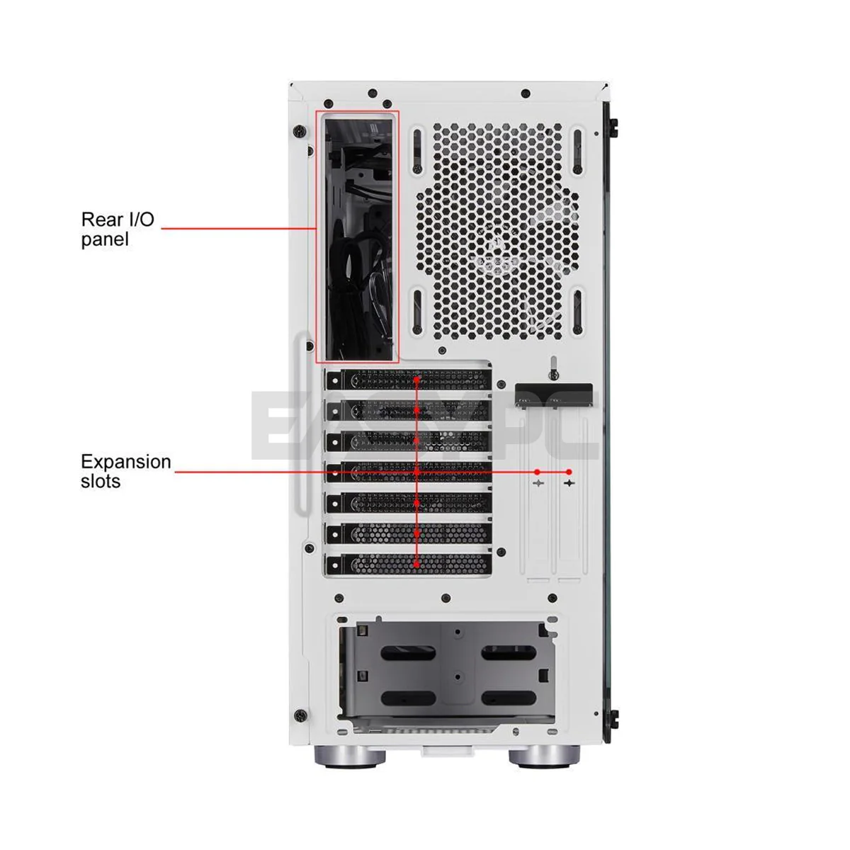 Corsair Airflow 275R Mid Tower Gaming PC Case White - Image 4