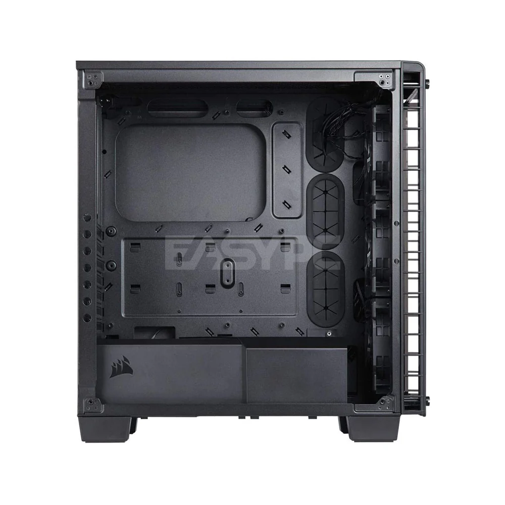 Corsair Crystal 460x TG Mid Tower PC Case Black Red - Image 3