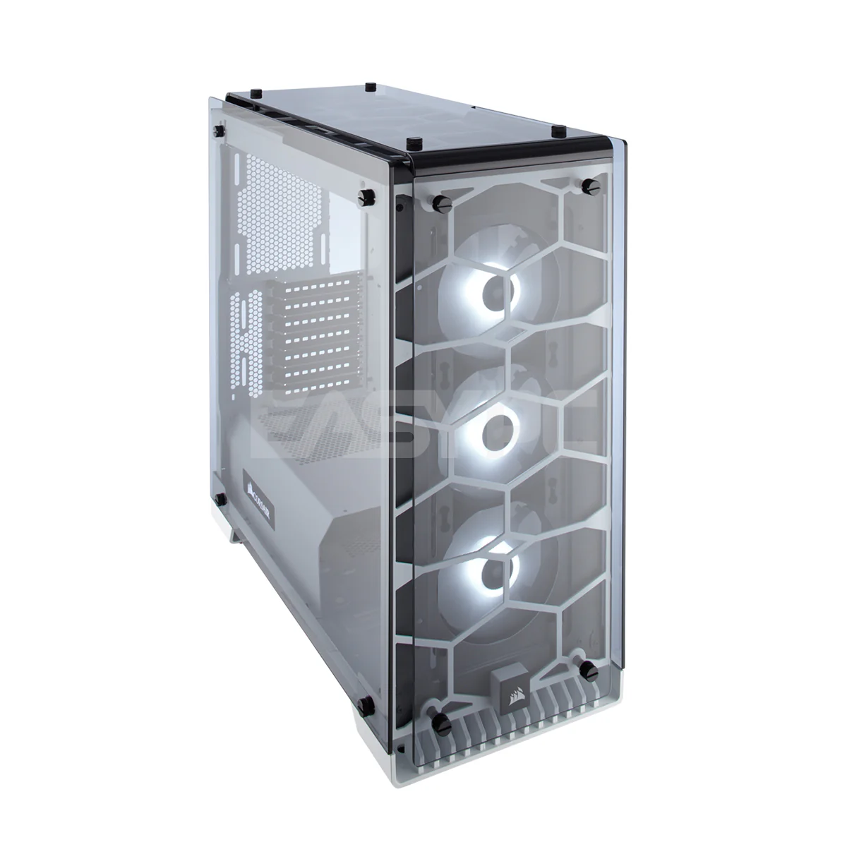 Corsair Crystal 570x TG Mid Tower PC Case White RGB - Image 2