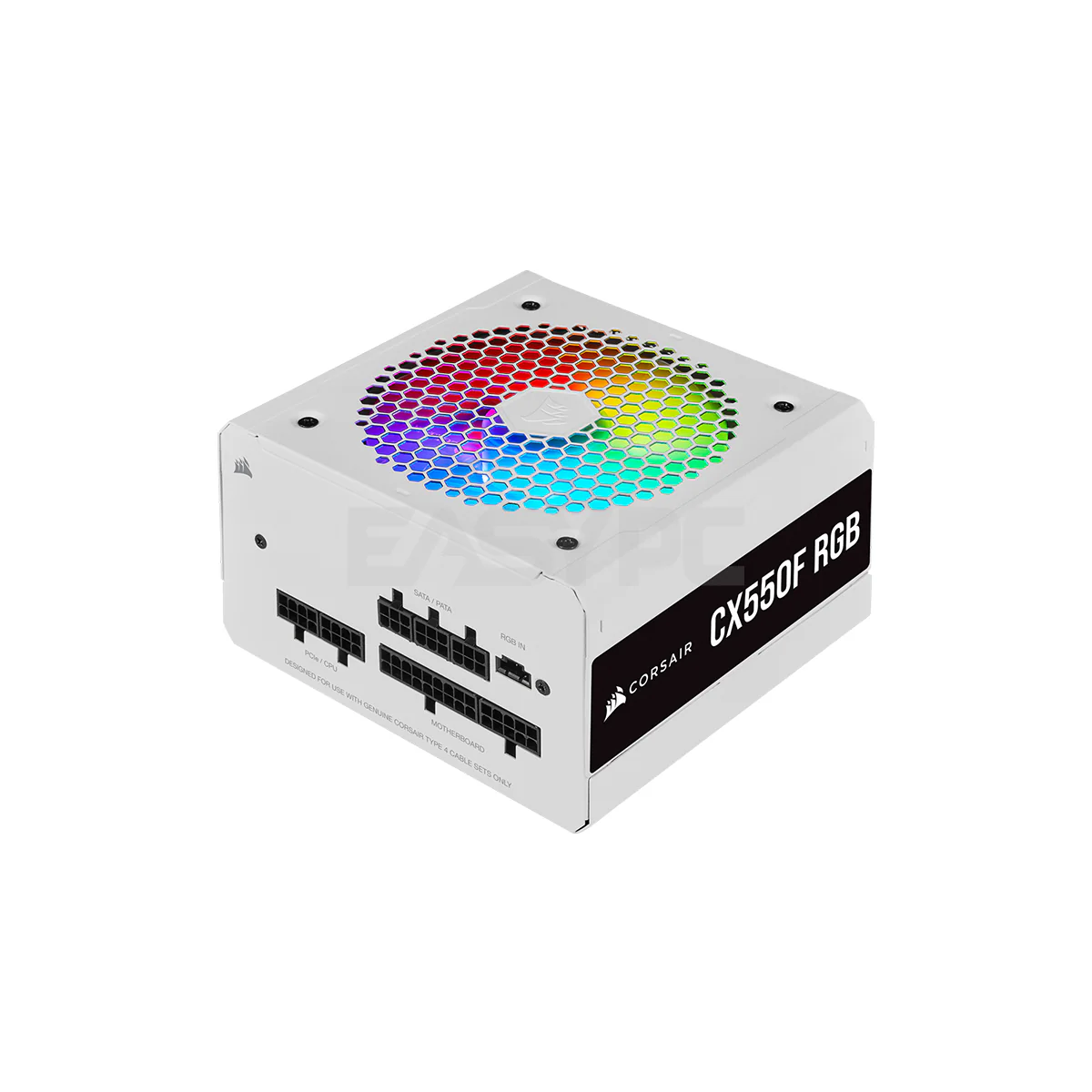 Corsair CX550F 550Watts 80+ Bronze Fully Modular RGB Power Supply White - Image 2