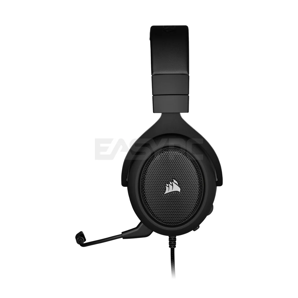 Corsair HS60 Pro 7.1 Virtual Surround Sound PC Gaming Headset w/USB DAC (Yellow), with USB DAC ( Carbon) - Discord Certified à Works with PC, Xbox Series X, Xbox Series S, Xbox One, PS5, PS4, and Nintendo Switch Gaming Headset 7UBE - Image 3