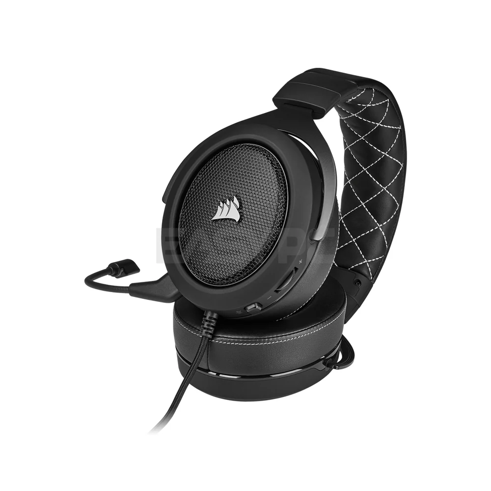 Corsair HS60 Pro 7.1 Virtual Surround Sound PC Gaming Headset w/USB DAC (Yellow), with USB DAC ( Carbon) - Discord Certified à Works with PC, Xbox Series X, Xbox Series S, Xbox One, PS5, PS4, and Nintendo Switch Gaming Headset 7UBE - Image 4