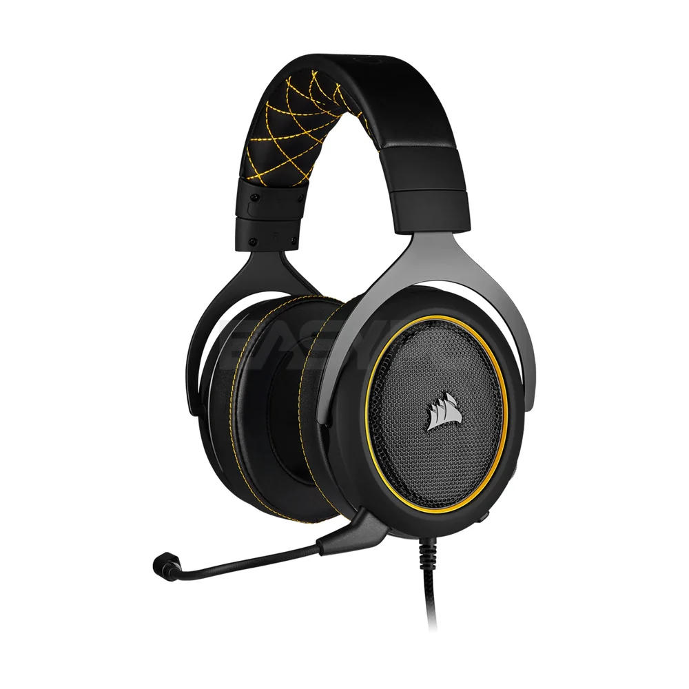 Corsair HS60 Pro 7.1 Virtual Surround Sound PC Gaming Headset w/USB DAC (Yellow), with USB DAC ( Carbon) - Discord Certified à Works with PC, Xbox Series X, Xbox Series S, Xbox One, PS5, PS4, and Nintendo Switch Gaming Headset 7UBE - Image 6