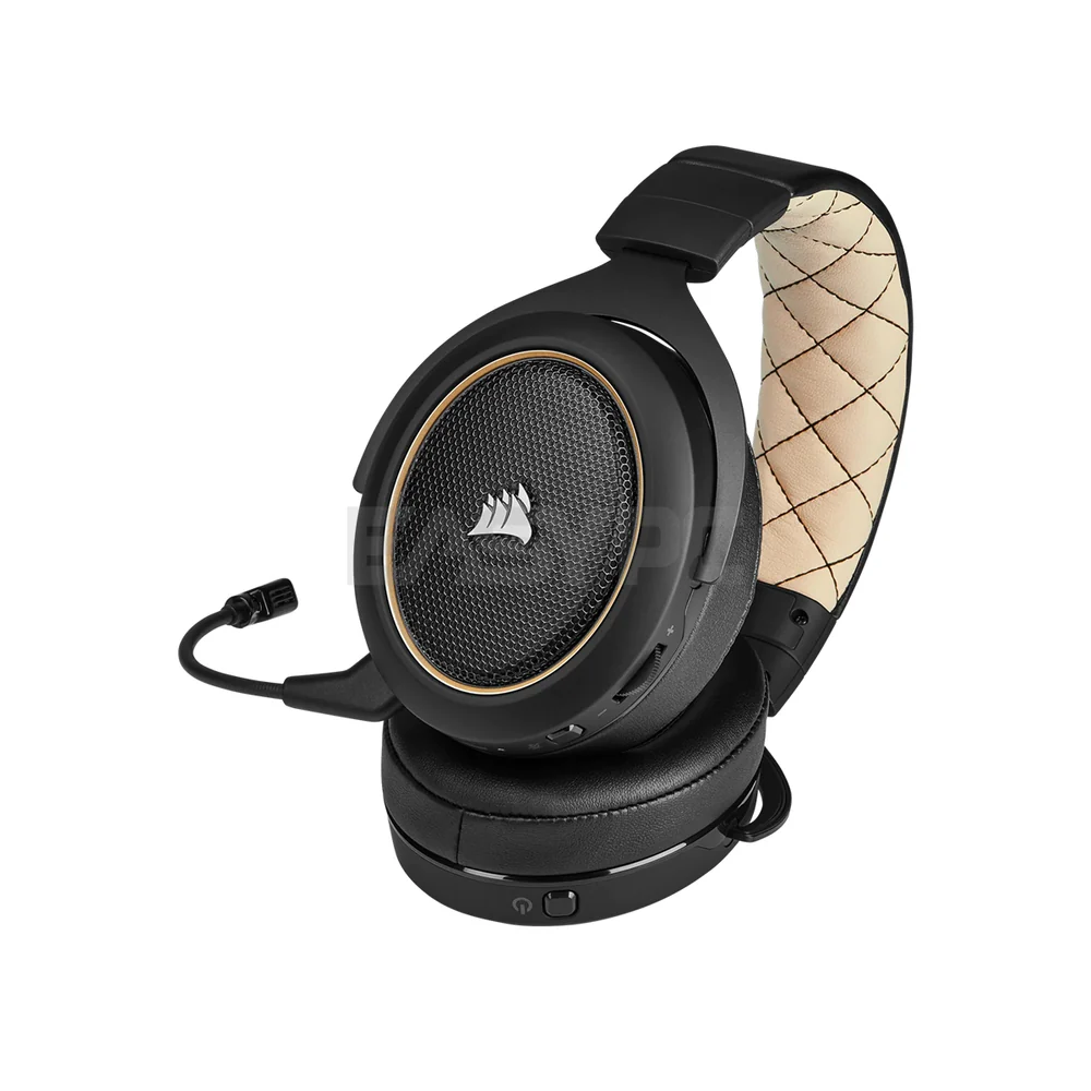 Corsair HS70 Pro Adjustable ear cups connect wirelessly to PC or PS4 fully detachable Wireless Gaming Headset Cream CS-CA-9011210-AP 7UBE COCS2341 - Image 4