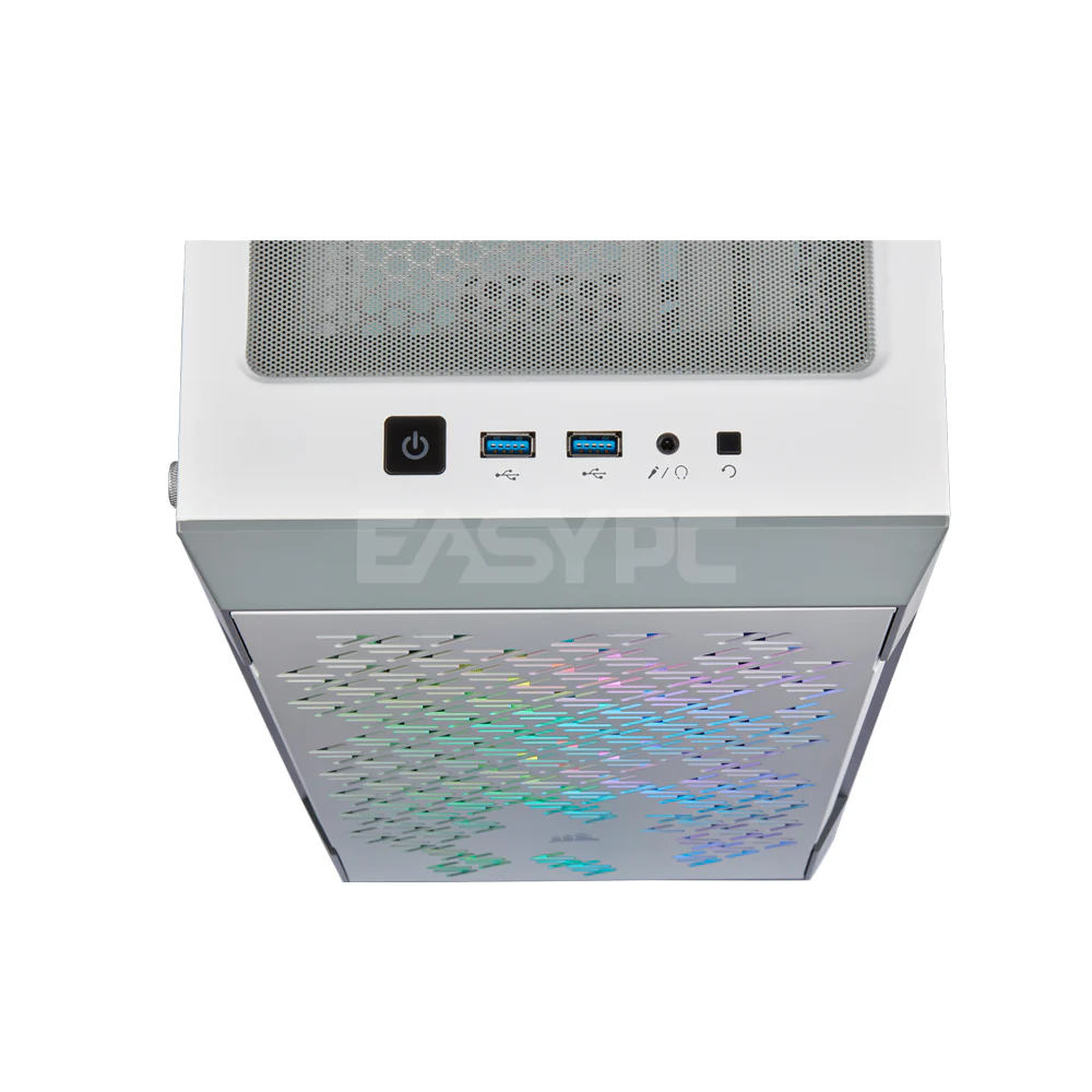 Corsair iCue 220T Airflow Mid Tower PC Case White - Image 4