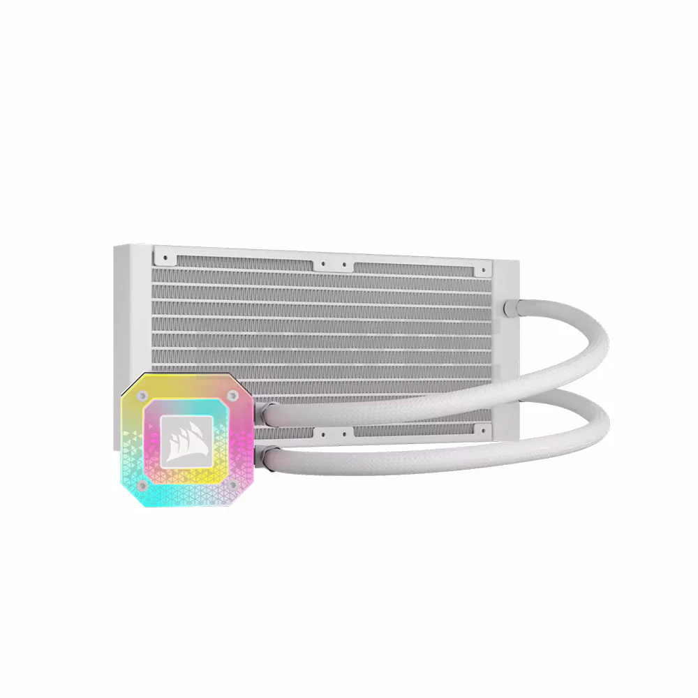 CORSAIR iCUE H100i ELITE CAPELLIX XT 240MM RADIATOR LIQUID CPU COOLER WHITE (CS-CW-9060072-WW) - Image 3