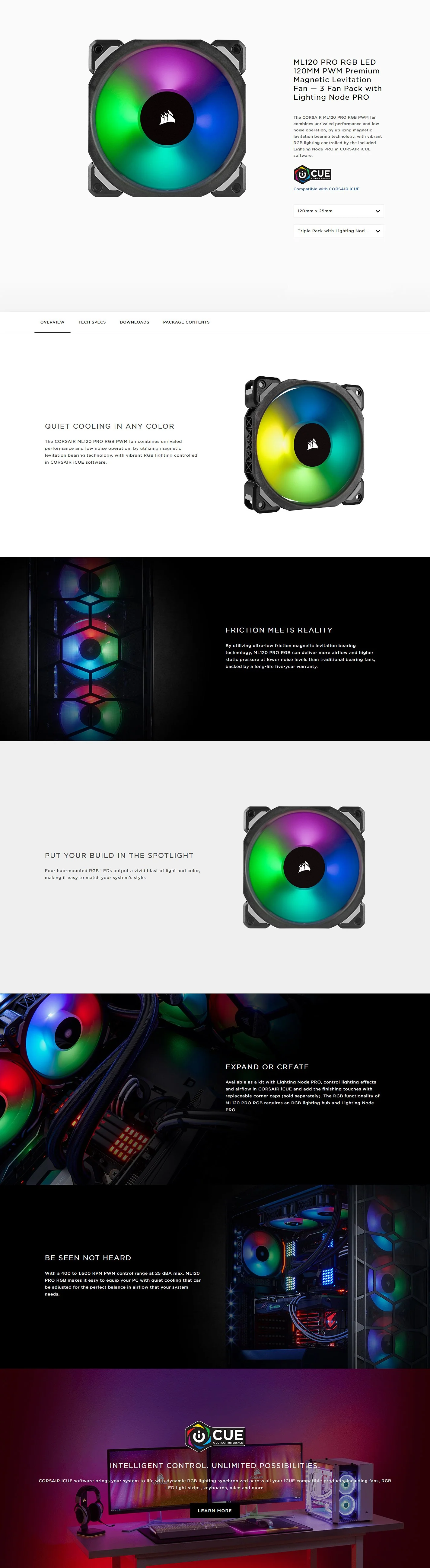 Corsair ML120 120mm Chasis Fan RGB - Image 6