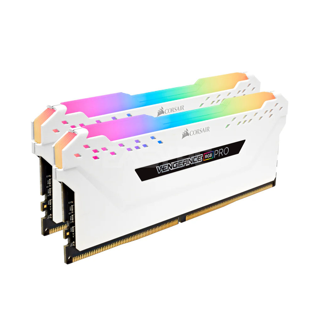 Corsair Vengeance Pro16gb 2x8gb Ddr4 3000MHz XMP 2.0 Aluminum Heat Spreader RGB LED Lighting White Gaming Memory - Image 2