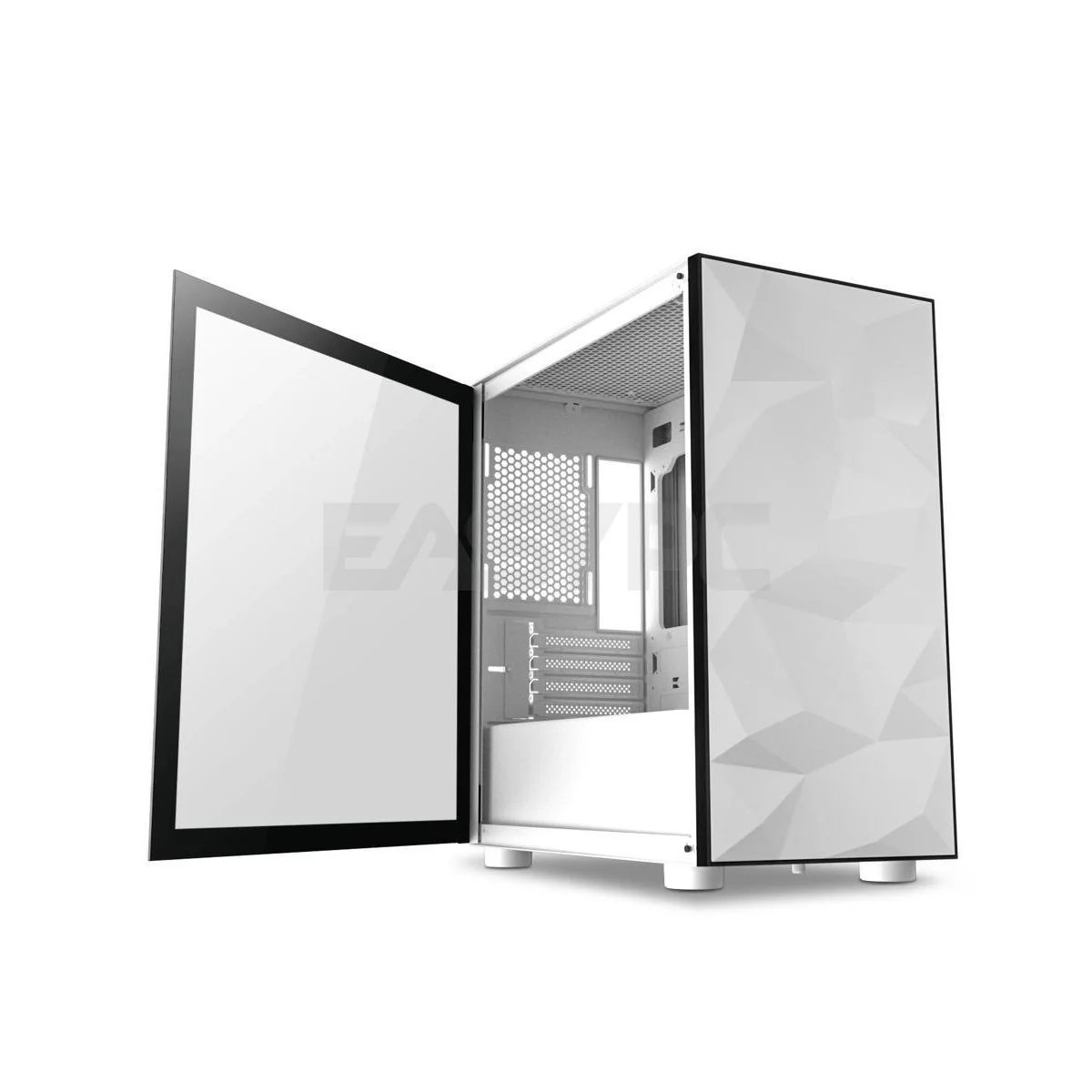 DarkFlash DLM21 Mesh Mid Tower Black, White and Pink White PC Case - Image 13
