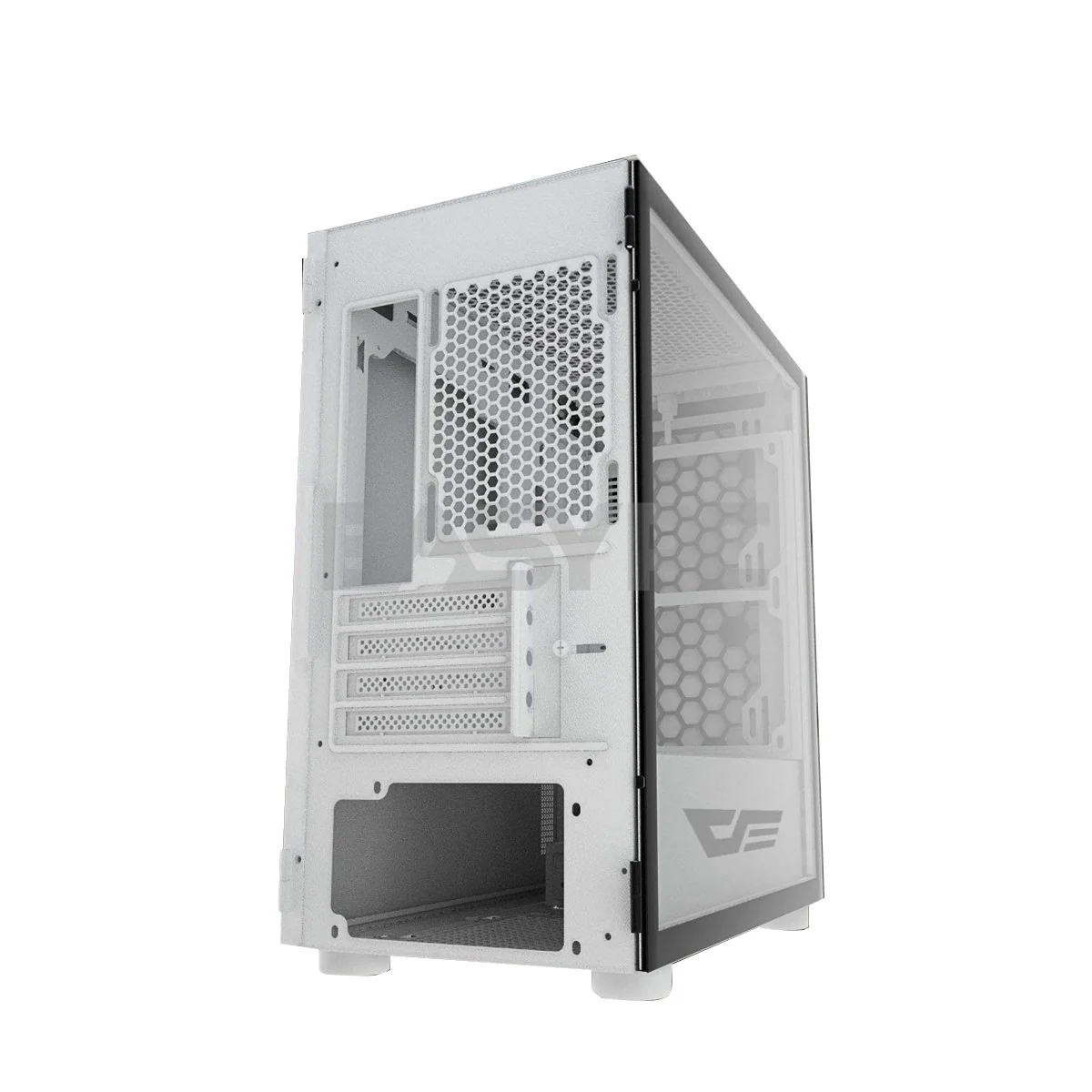 DarkFlash DLM21 Mesh Mid Tower Black, White and Pink White PC Case - Image 14