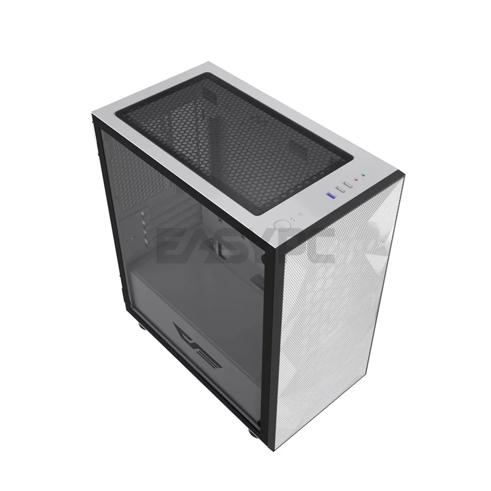 DarkFlash DLM21 Mesh Mid Tower Black, White and Pink White PC Case - Image 16