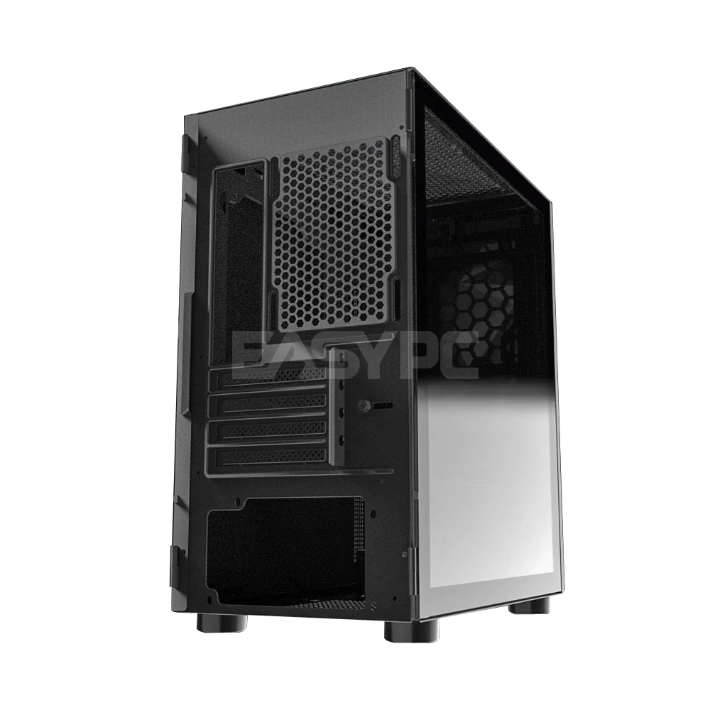 DarkFlash DLM21 Mesh Mid Tower Black, White and Pink White PC Case - Image 5
