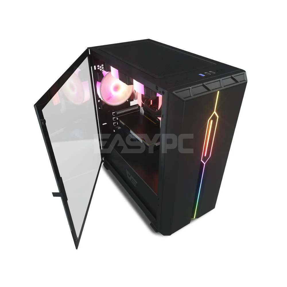Dark Flash DLM23 Mid Tower PC Case Black - Image 4