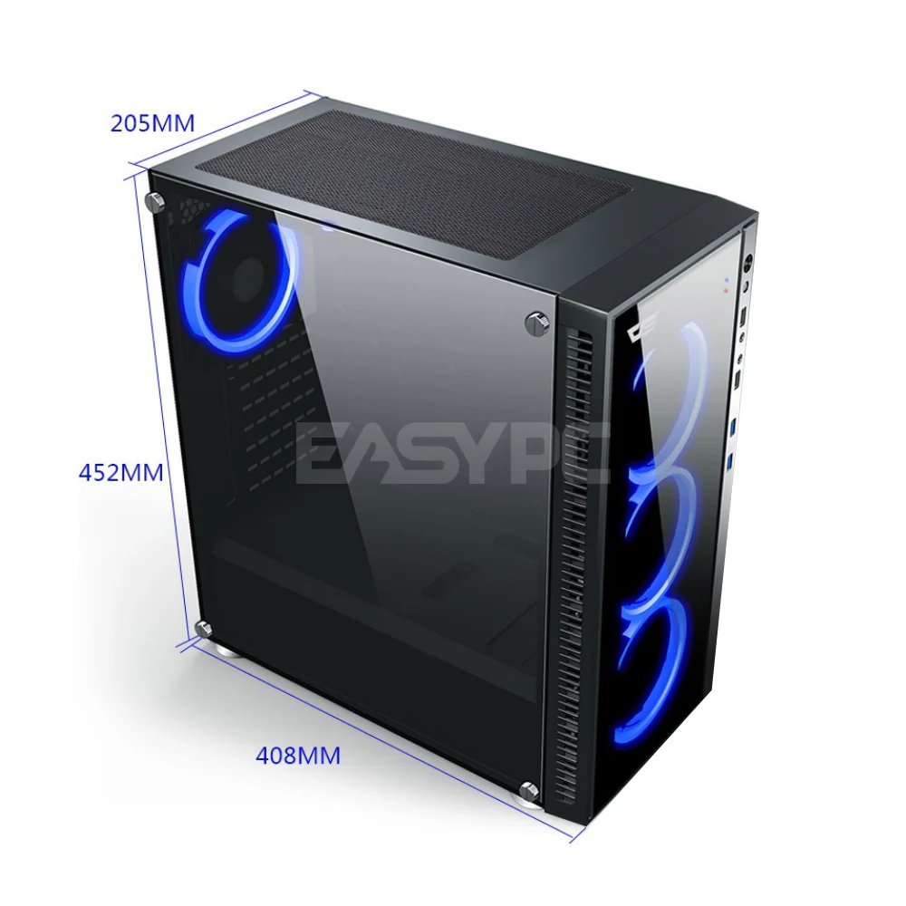 Dark Flash Shadow 2 Mid Tower PC Case Black - Image 2