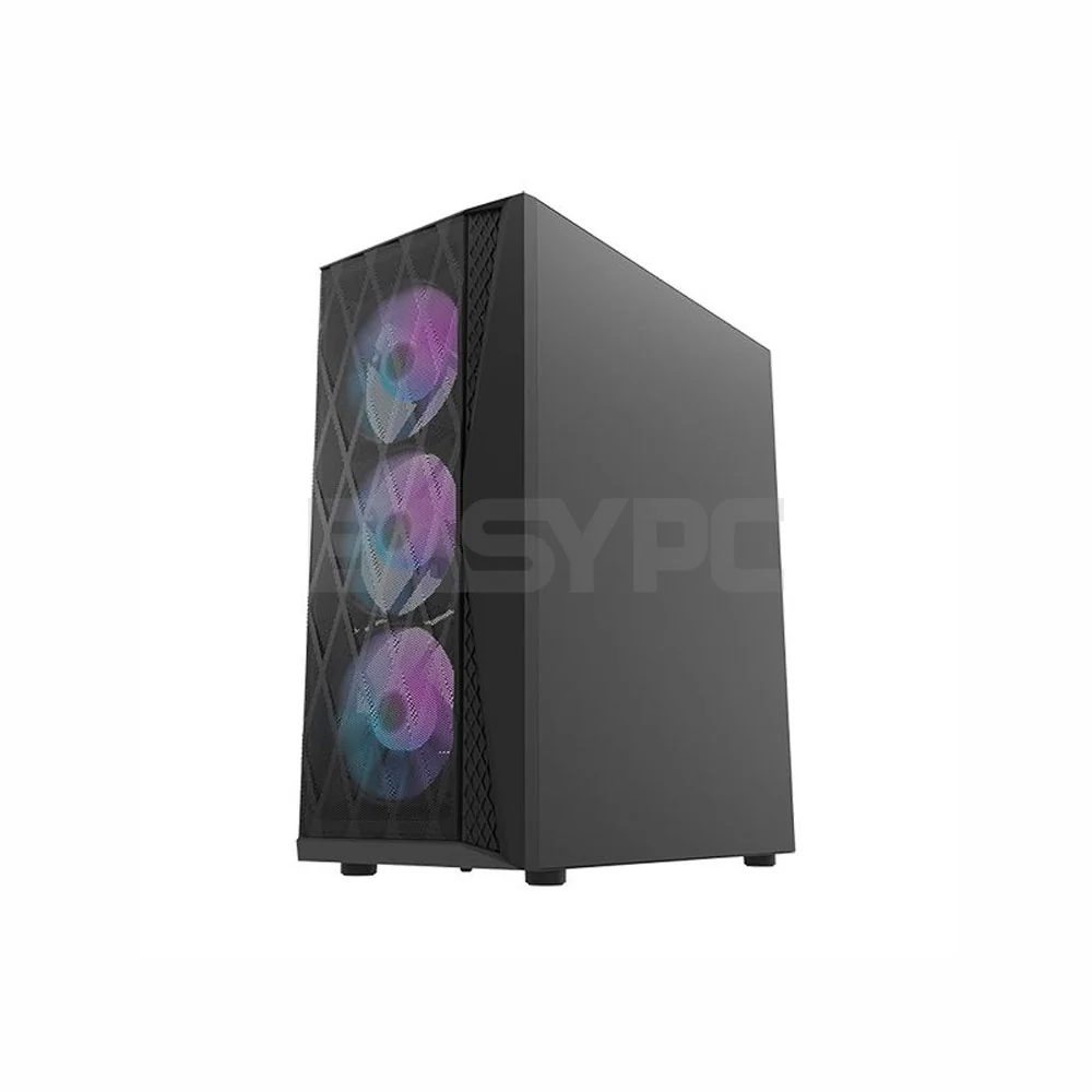 DarkFlash DK352 Mesh ATX Tempered Glass Side Panel Gaming PC Case Black - Image 4