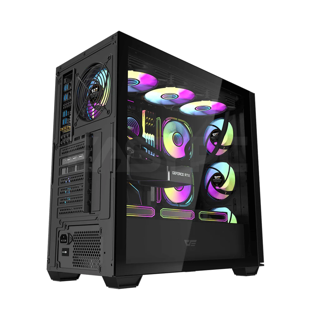 DarkFlash DS900WS ATX PC Case Black - Image 4