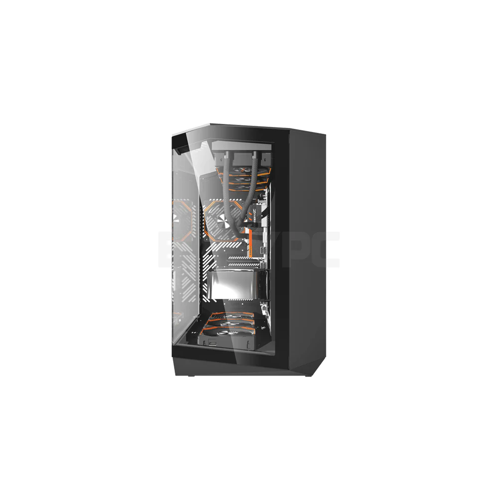 DarkFlash DY470 ATX Three-Side Glass Panel Gaming PC Case Black - Image 5