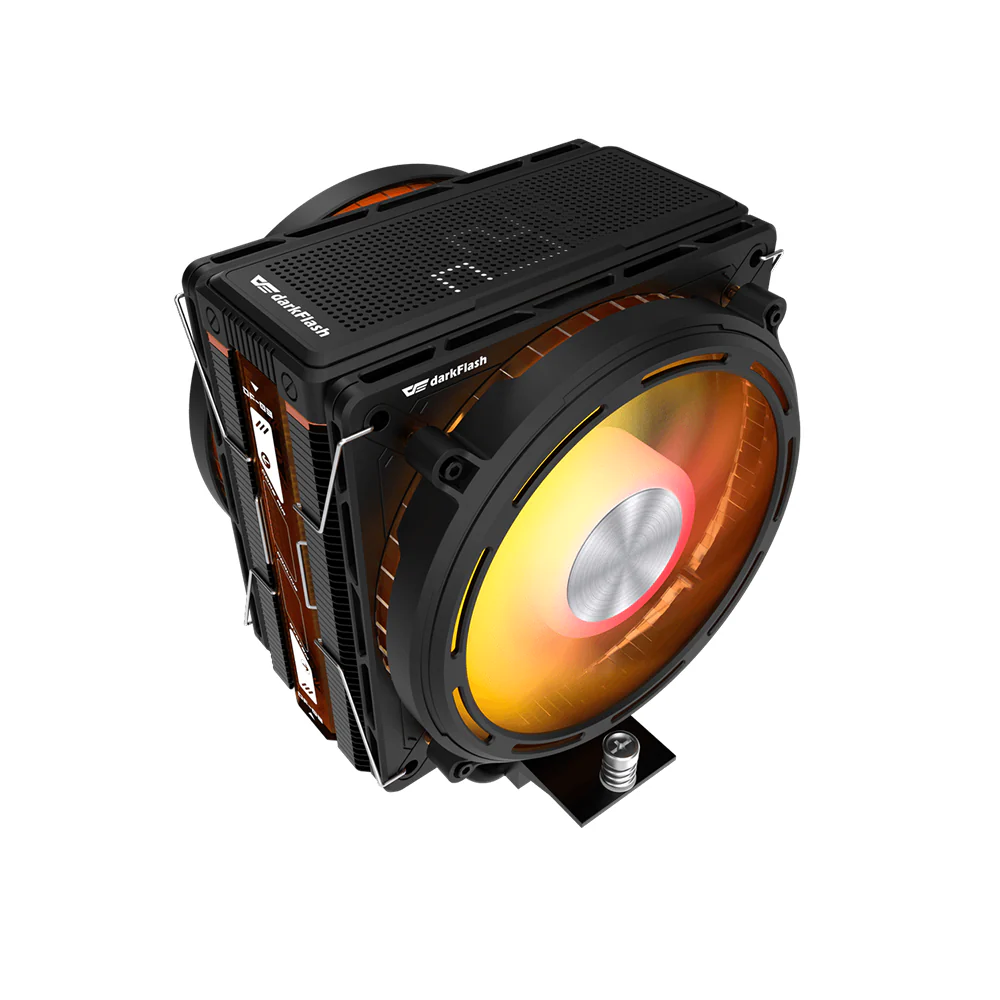 DarkFlash E400 Plus Matrix Display CPU Air Cooler Black - Image 2