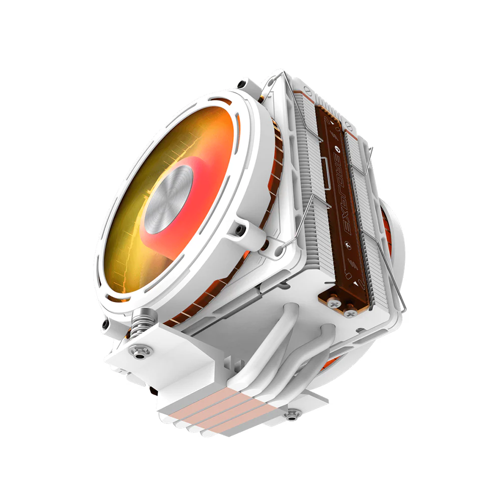 DarkFlash E400 Plus Matrix Display CPU Air Cooler White - Image 2