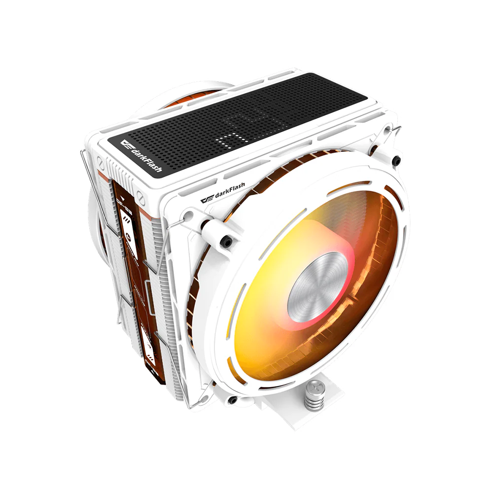DarkFlash E400 Plus Matrix Display CPU Air Cooler White - Image 3