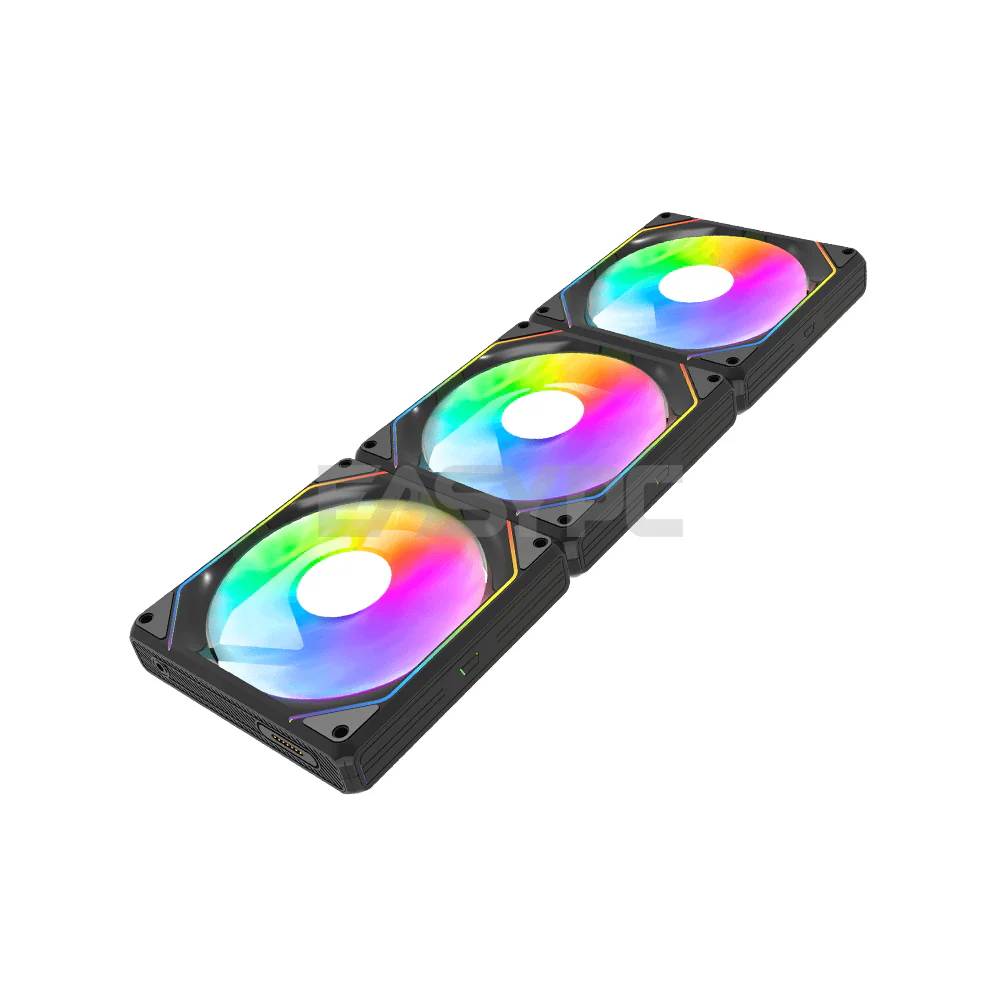 DarkFlash GAUSS G24 ARGB 3in1 Magnetic Splice Chassis Fan Black - Image 3