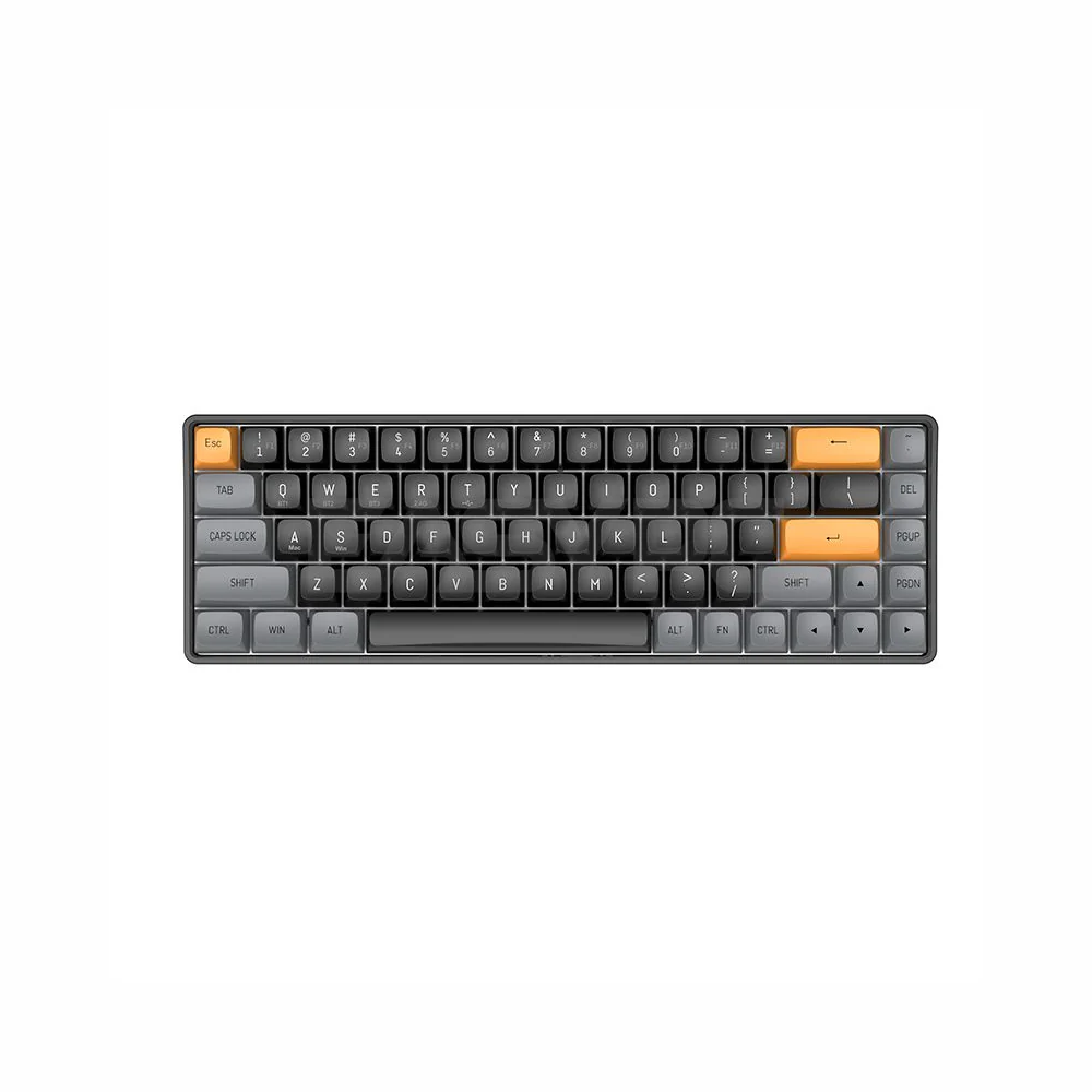 DarkFlash GD68 Three-Mode Connectivity Yellow Switch Mechanical Keyboard Brown Sugar
