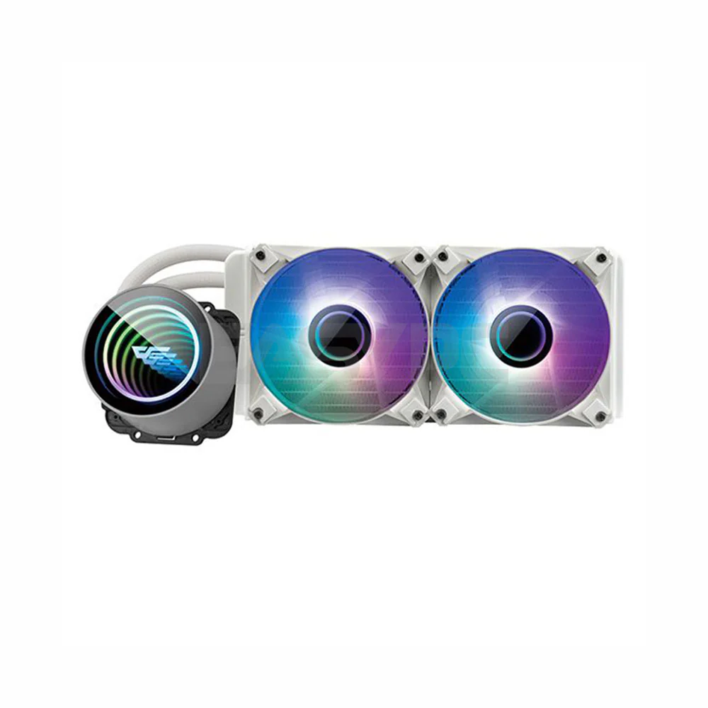 DarkFlash Twister DX 240 V2 Black and White ARGB AIO CPU Liquid Cooler - Image 5