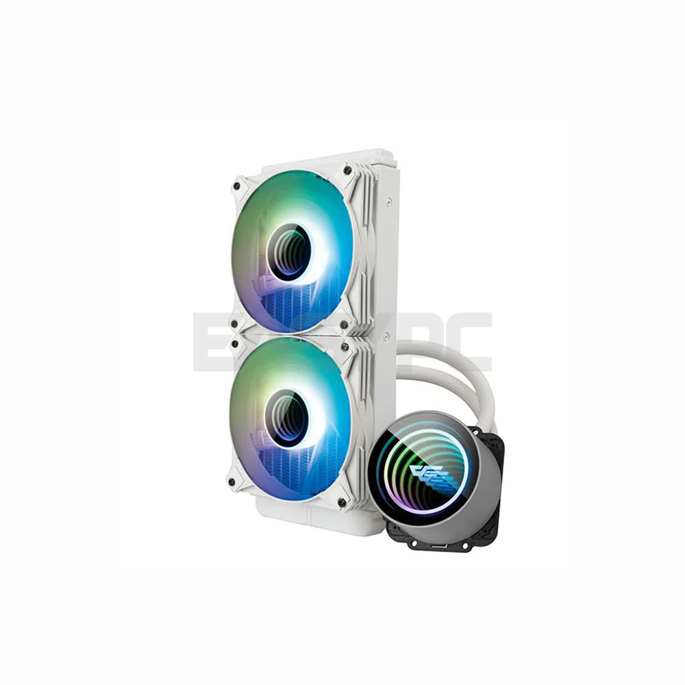 DarkFlash Twister DX 240 V2 Black and White ARGB AIO CPU Liquid Cooler - Image 7