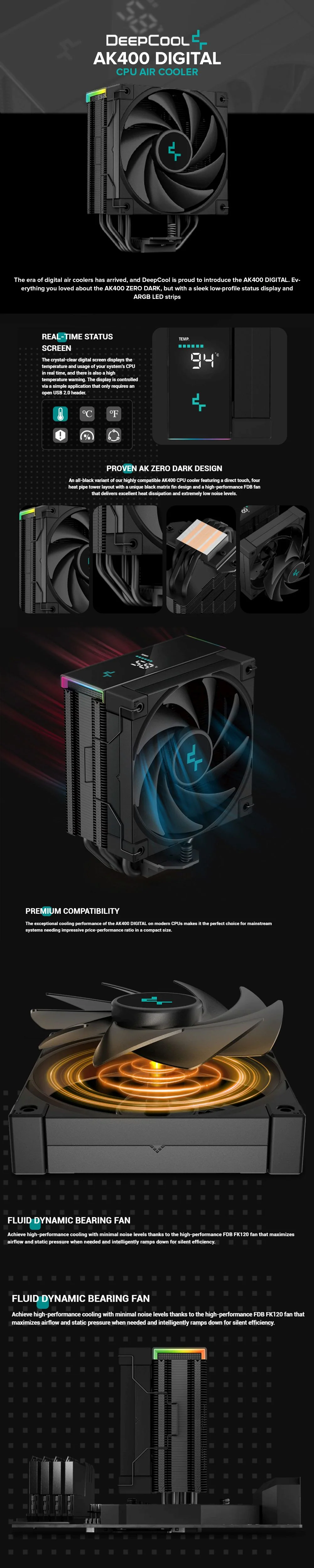 Deepcool AK400 Digital CPU Air Cooler - Image 5