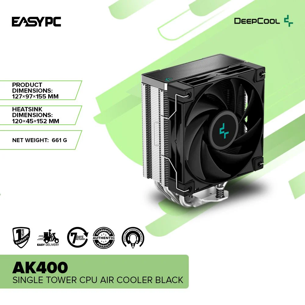 Deepcool AK400 Single Tower CPU Air Cooler Black - Image 2