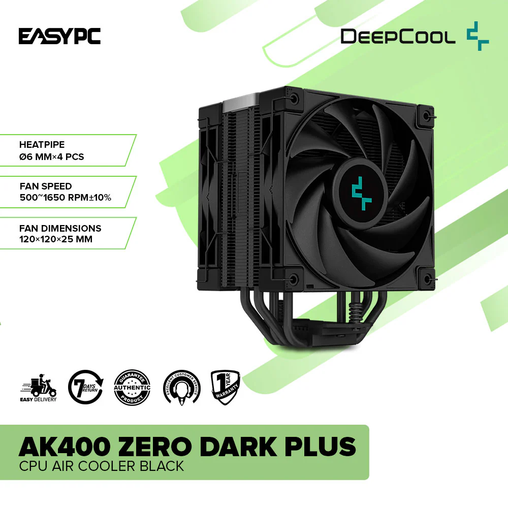 Deepcool AK400 Zero Dark Plus CPU Air Cooler Black - Image 2