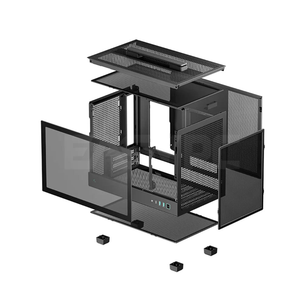 Deepcool CH160 BKNGI0-G-1 Mini-ITX Mini Tower Cabinet PC Case Black - Image 7