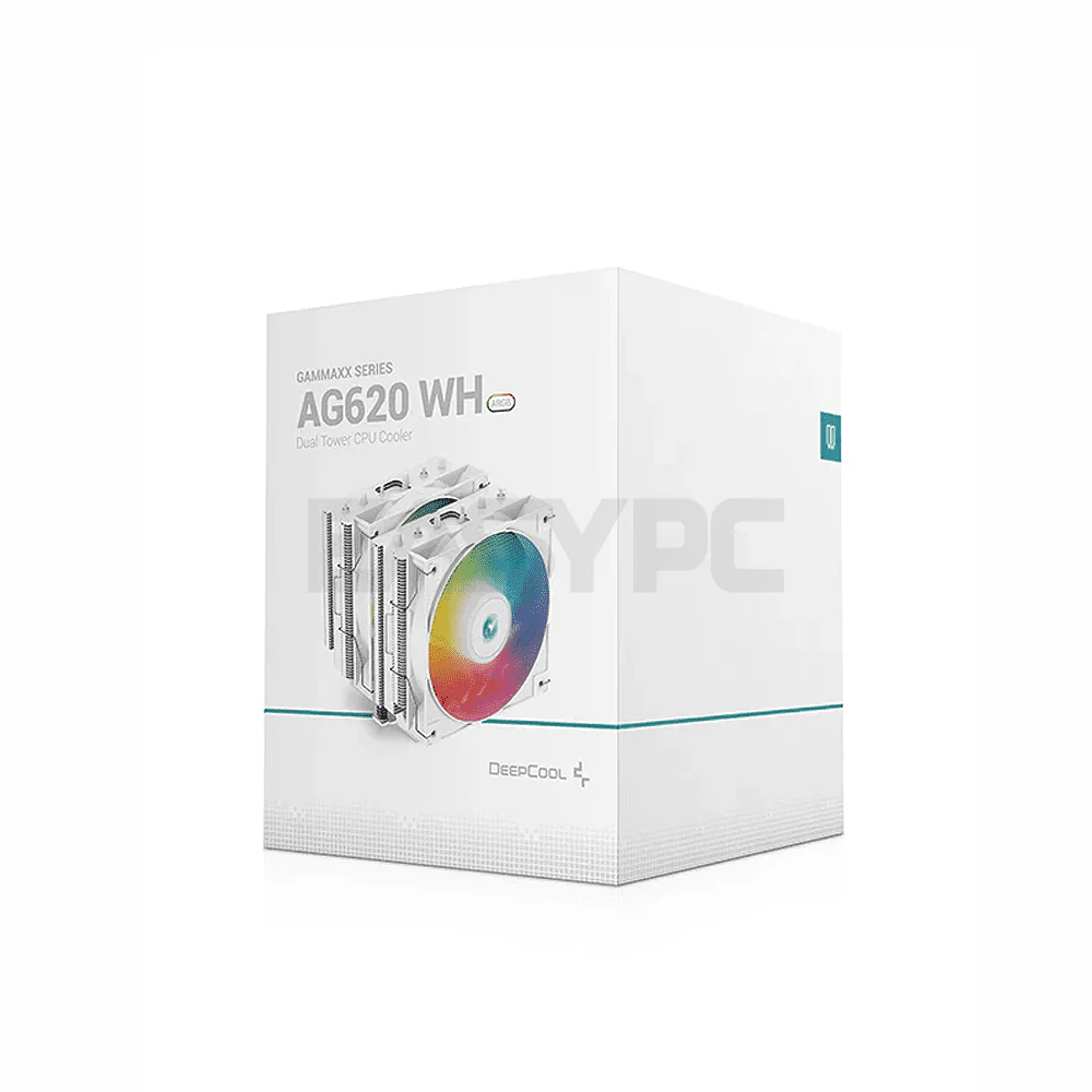 Deepcool Gammax AG620 ARGB Dual Tower CPU Air Cooler White - Image 4
