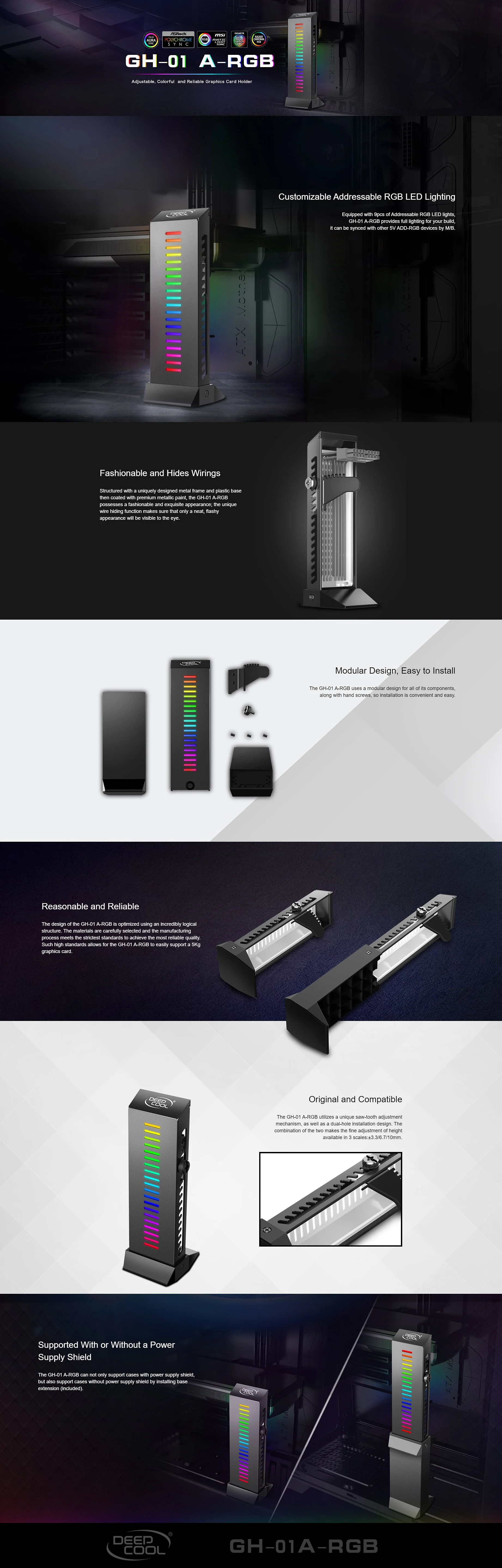 Deepcool GH-01 A-RGB Graphics Card Holder - Image 5