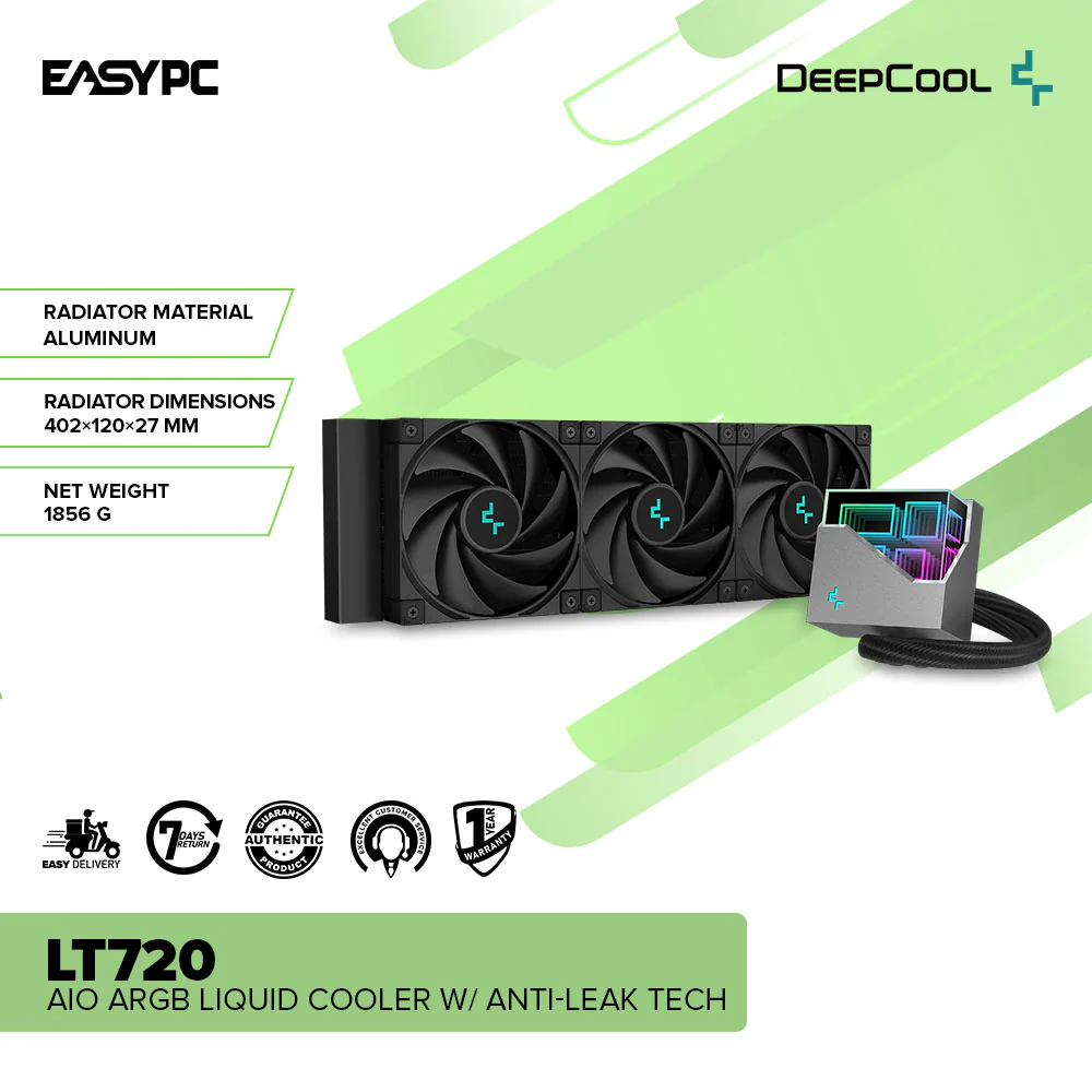 Deepcool LT720 AIO ARGB Liquid Cooler w/ Anti-Leak Tech - Image 2