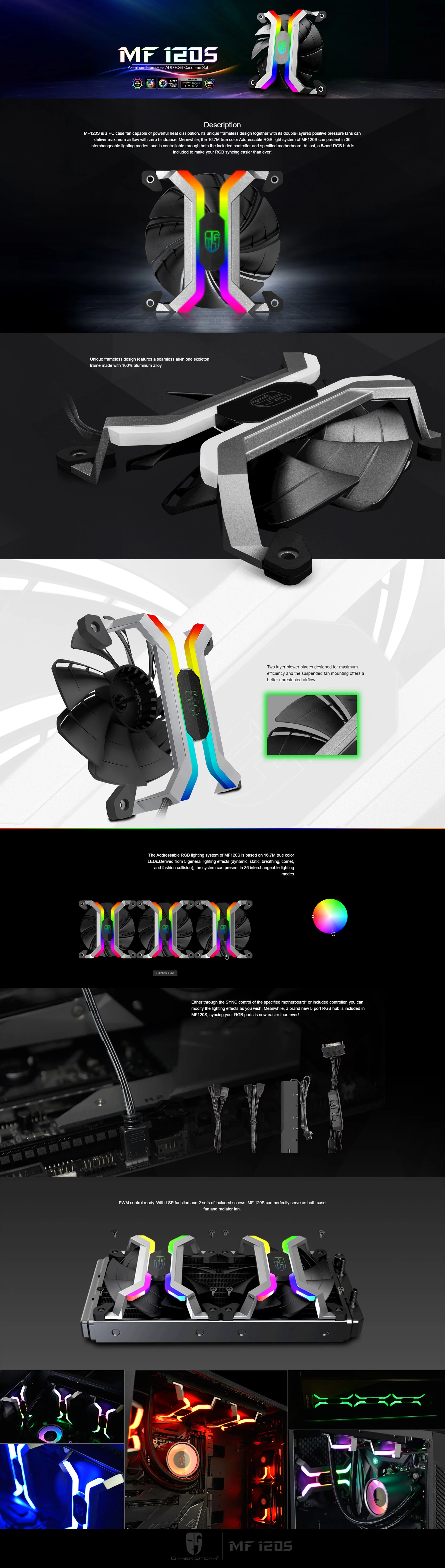 Deepcool MF120s RGB Led Chassis Fan - Image 5