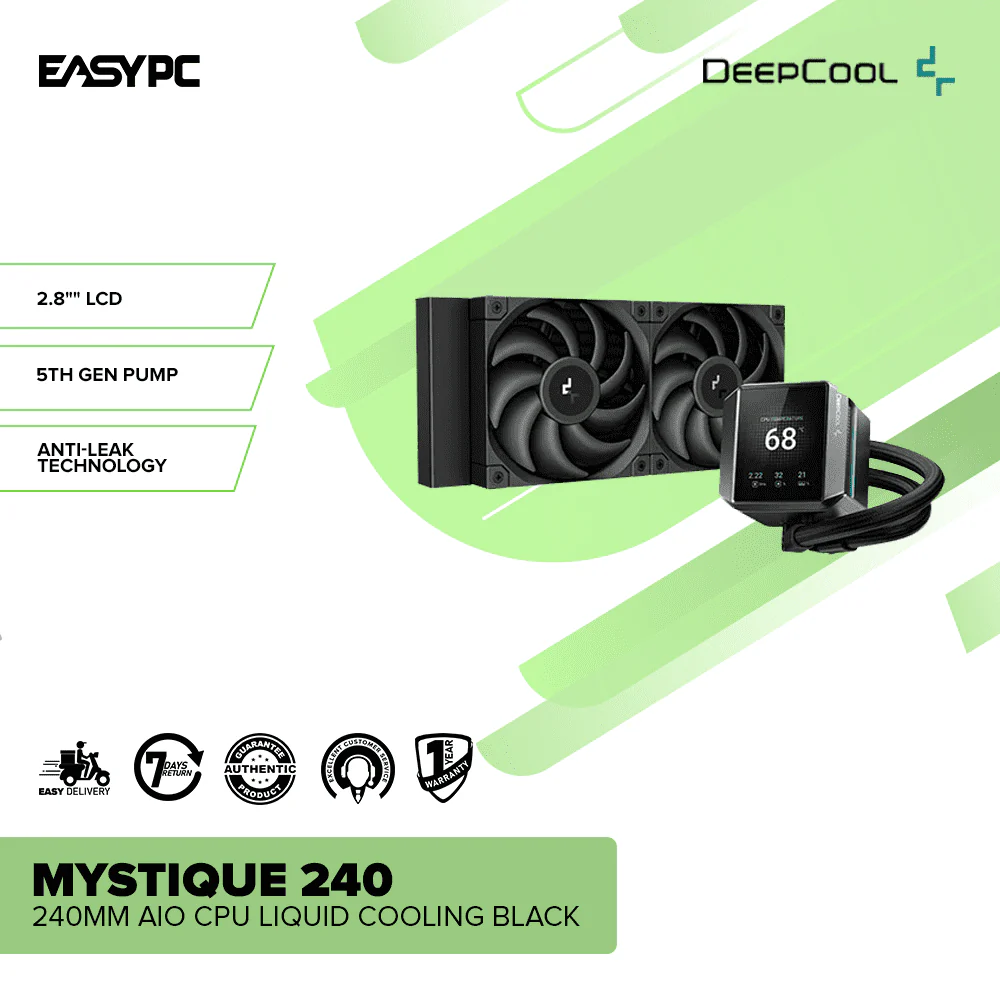 DeepCool Mystique 240 240MM AIO CPU Liquid Cooling Black - Image 2