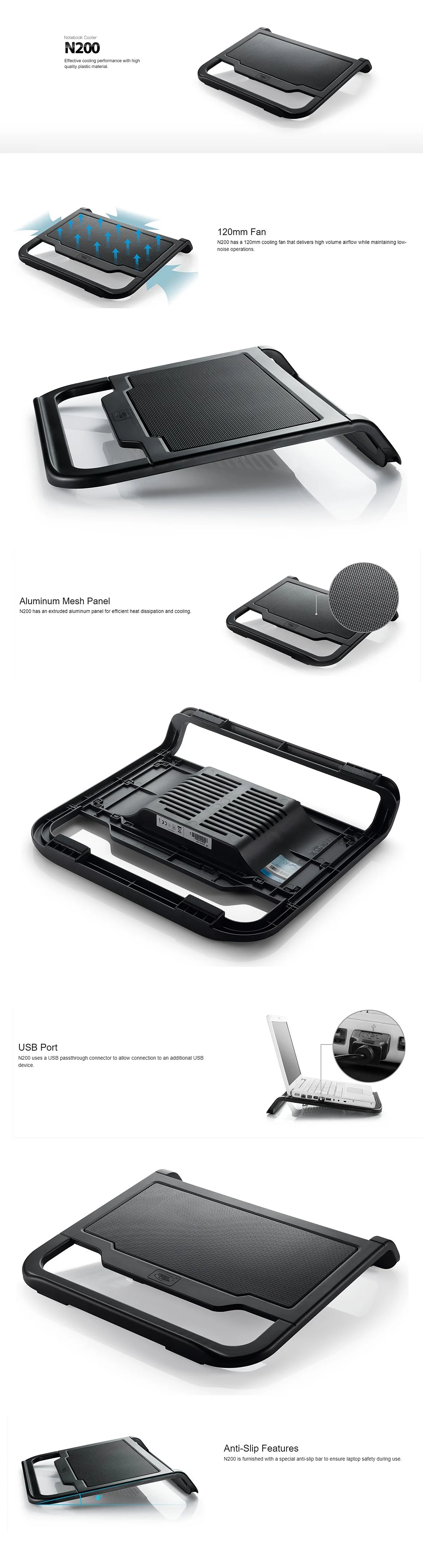 Deepcool N200 Notebook Cooler Black - Image 8