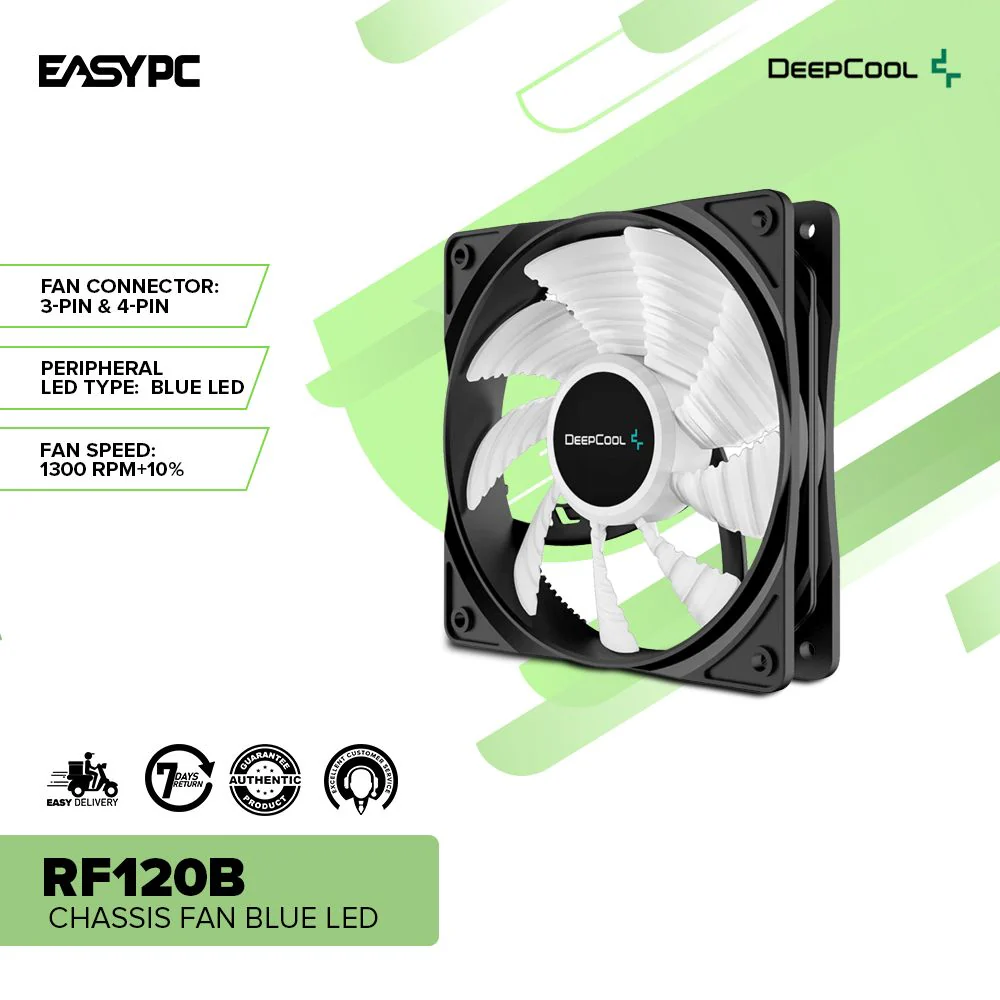 Deepcool RF120B Optimized Cooling Performance Chassis Fan Blue Led - Image 2