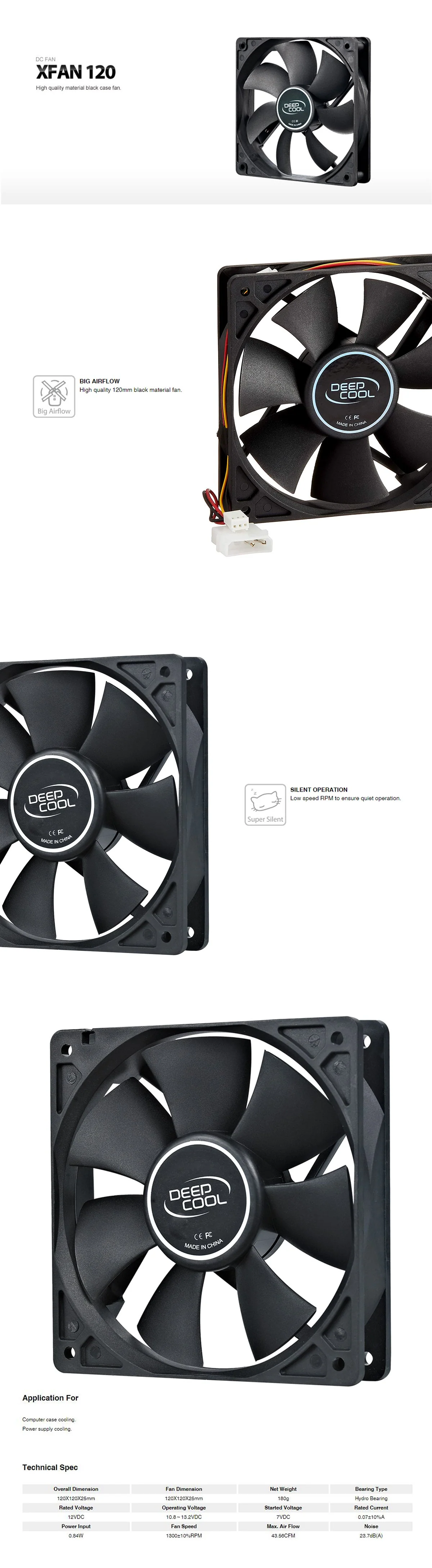Deepcool XFan 120mm Chassis Fan Black - Image 4