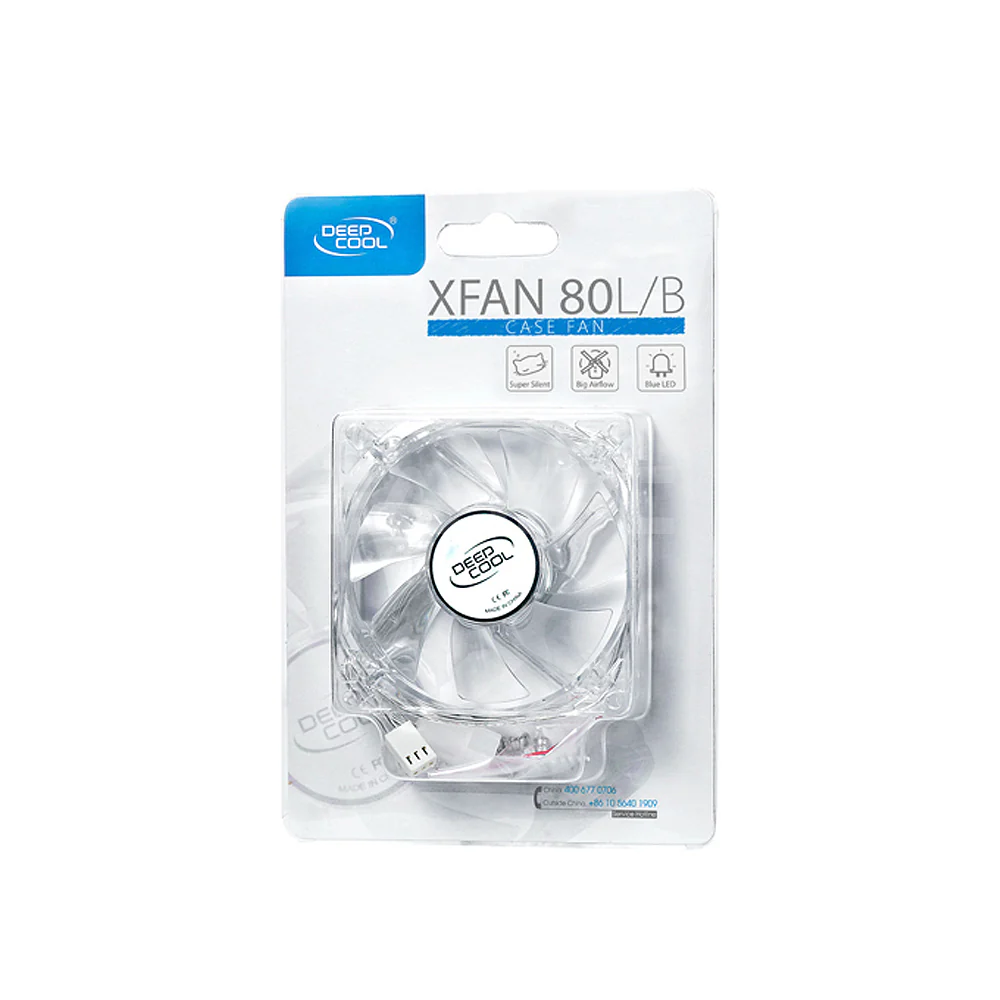 Deepcool XFan Transparent 80mm Blue Led Chassis Fan - Image 3