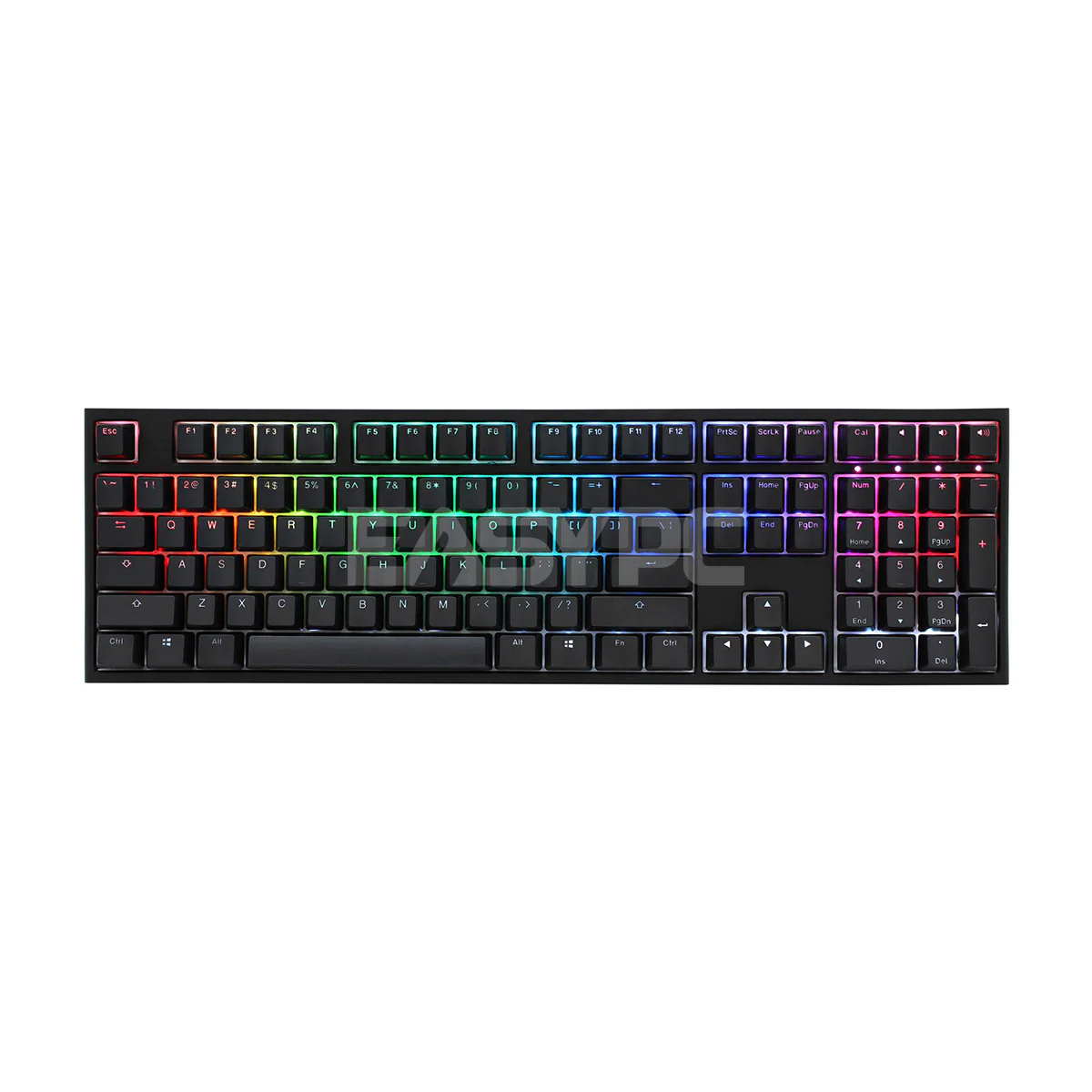 Ducky One 2 DKON1808ST-BUSPDAZT1 MX Brown RGB Mechanical Keyboard Black/White DUDK966 4JTP