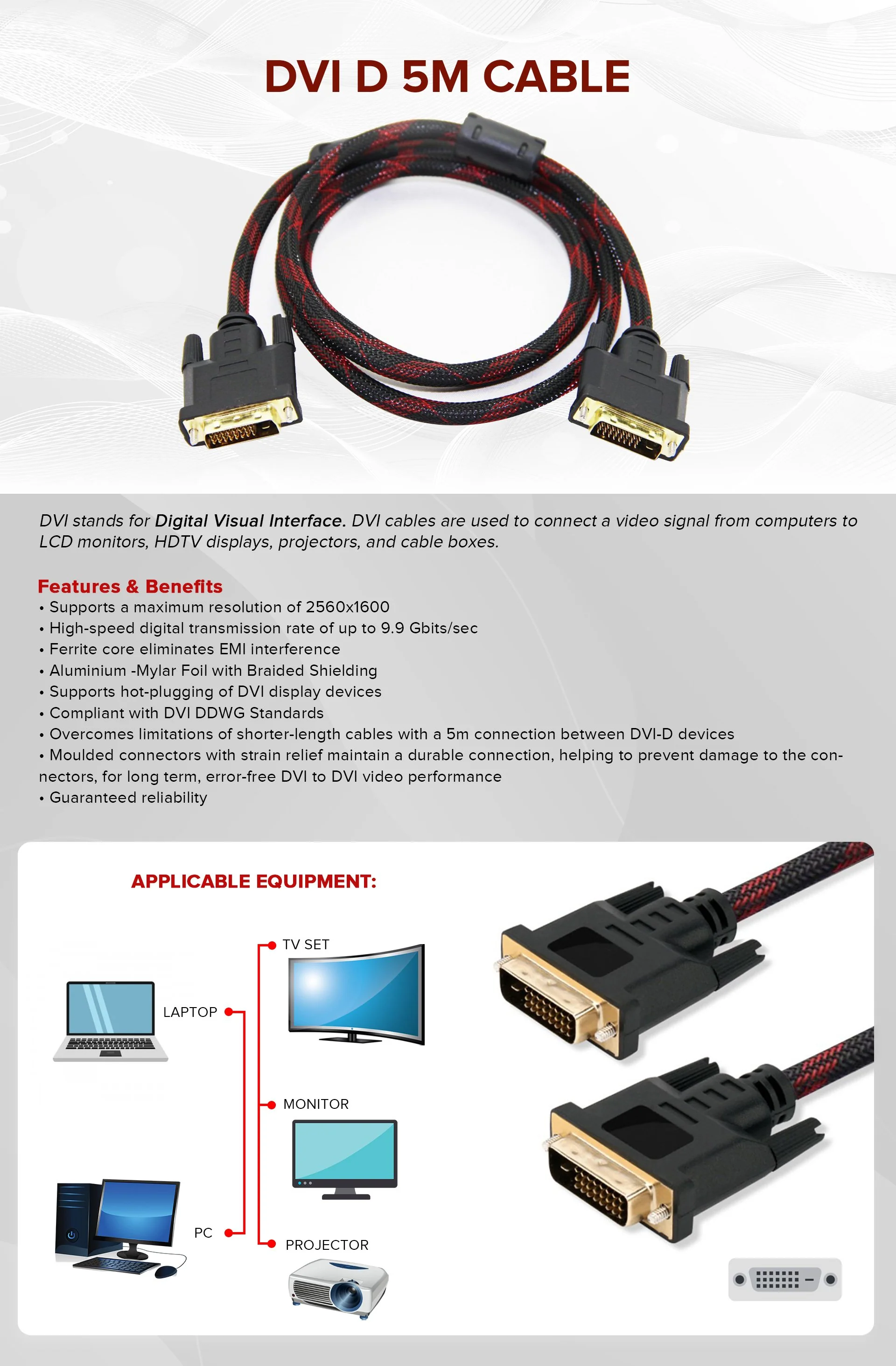 Dvi D 5m Cable - Image 3