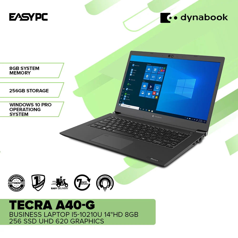 Dynabook Tecra A40-G i3-10110U/ i5-10210U 14HD/8gb/256 SSD/UHD 620 Graphics/Win10 Pro - Image 6