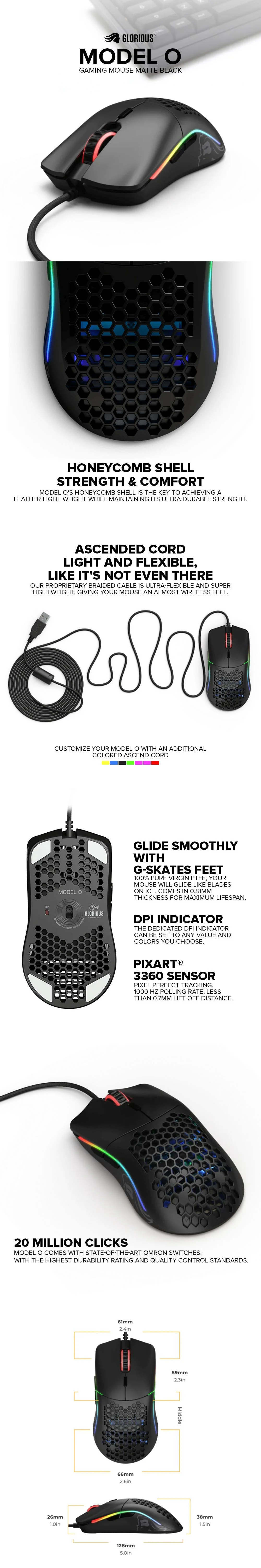 Glorious Model O Gaming Mouse Matte Black or White - Image 10