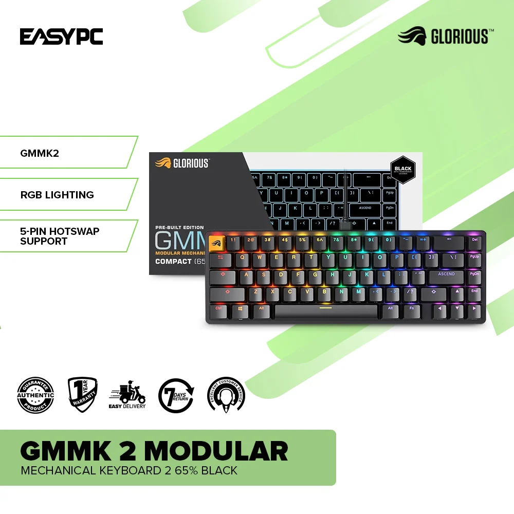 Glorious Modular Mechanical Keyboard 2 ( GMMK 2 ) 65%/96% Black - Image 2