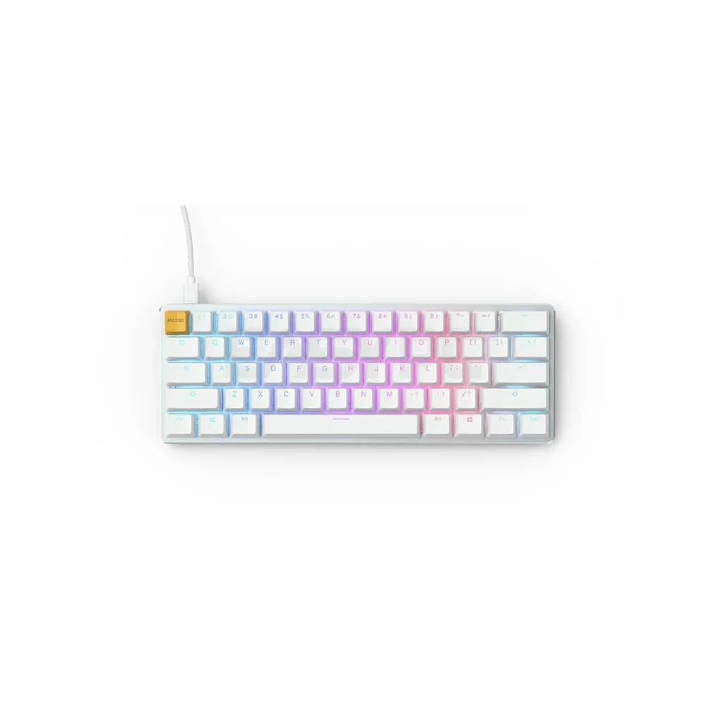 Glorious Modular Mechanical Keyboard Compact Gateron Brown White Ice
