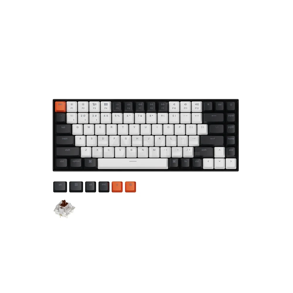 Keychron (K2C3H) K2 V2 Hot-swappable Aluminum RGB Wireless Mechanical Gaming Keyboard Brown Switch