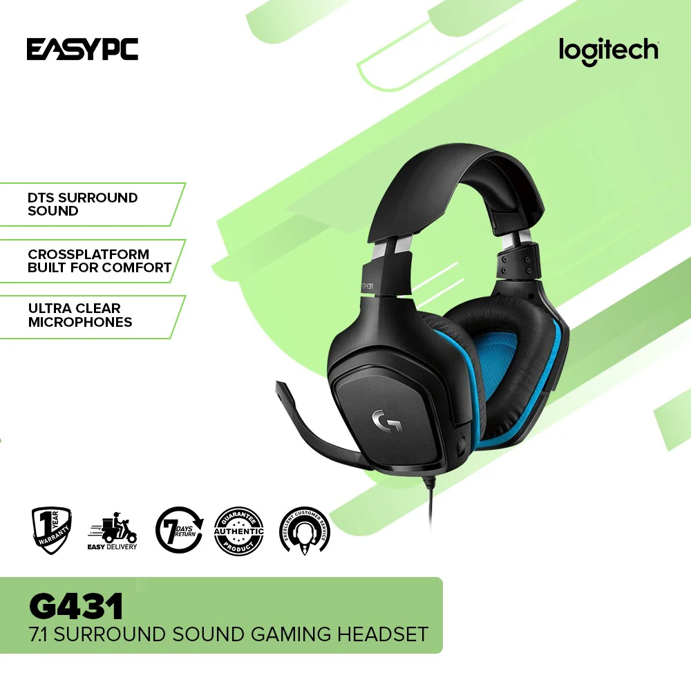 Logitech G431 7.1 Surround Sound Gaming Headset - Image 2
