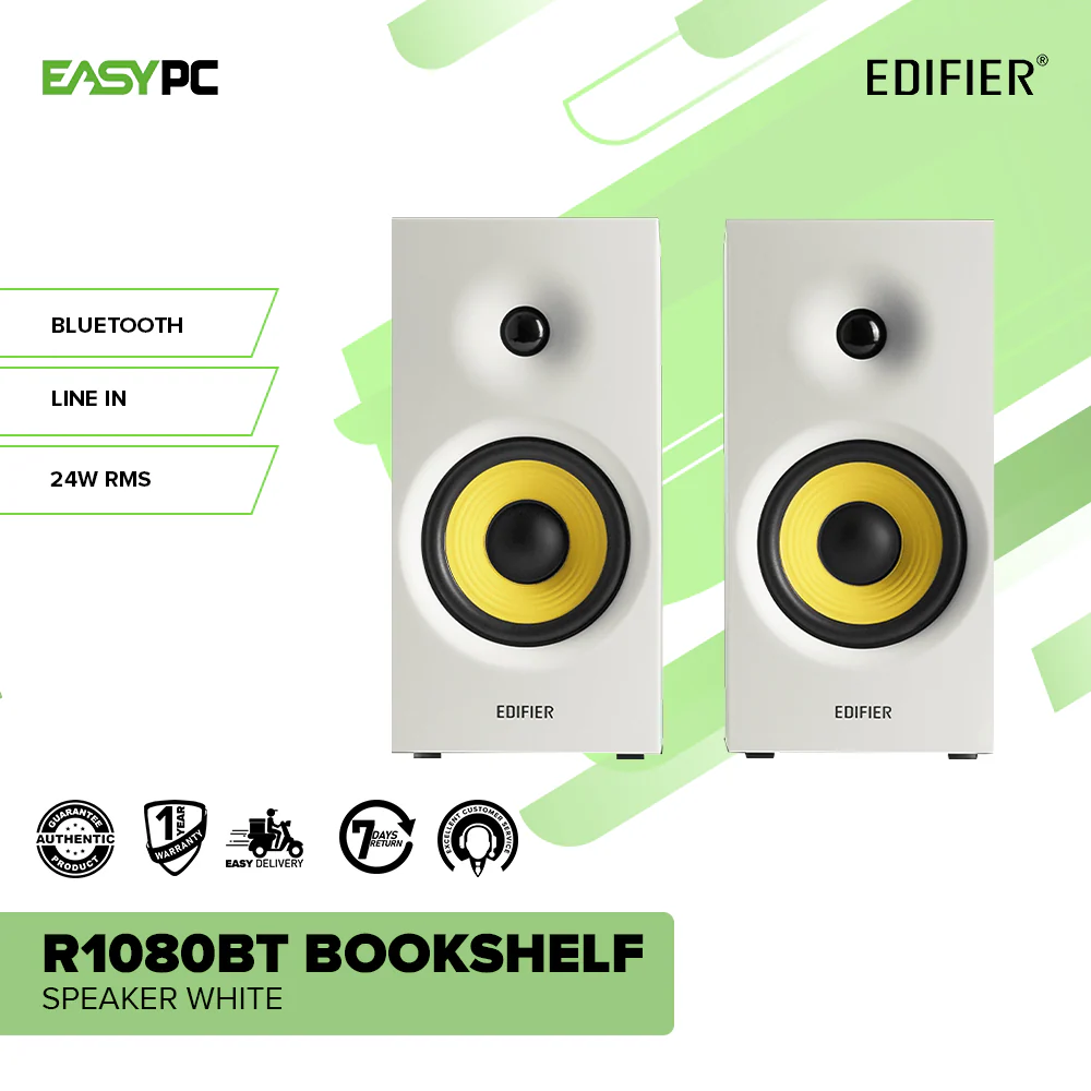 Edifier R1080BT Bookshelf Speaker White - Image 3